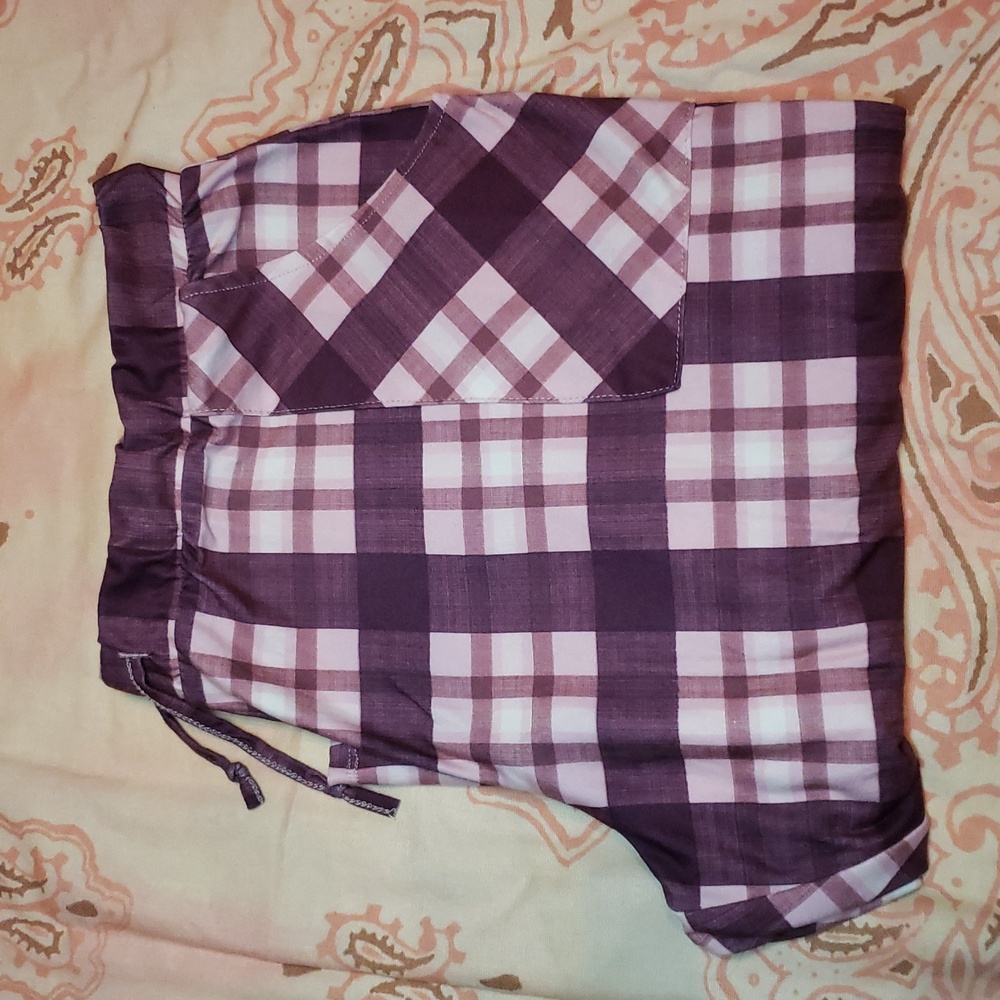 Lucky Brand Pink and Purple Checkered PJs Pants (D)